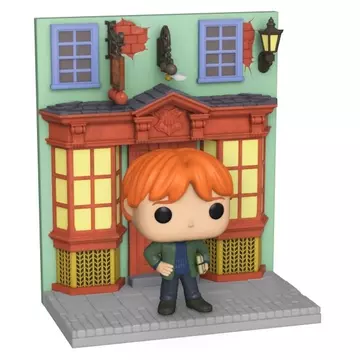 Harry Potter Funko POP! Deluxe Figura Deluxe: HP Diagon Alley- Quidditch Supplies Store w/Ron 9 cm