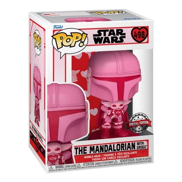 Star Wars Valentines Funko POP! Star Wars Figura Mando with Grogu 9 cm