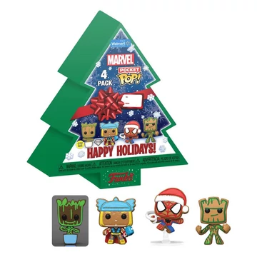 Marvel Holiday Pocket Funko POP! 4 Db-os Figura szett - 4 cm