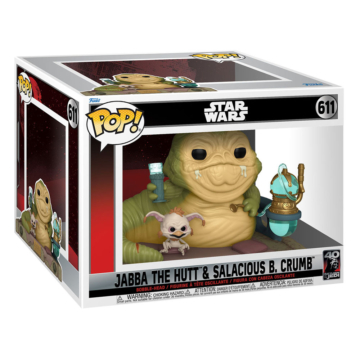 Star Wars Return of the Jedi 40th Anniversary POP! Deluxe Figura Jabba with Salacious 9 cm