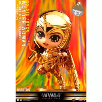 Wonder Woman 1984 Cosbaby (S) Mini Figura - Golden Armor Wonder Woman (Metallic Gold Version) 10 cm