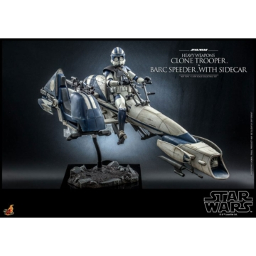 Star Wars The Clone Wars Akció Figura 1/6 Heavy Weapons Clone Trooper & BARC Speeder with Sidecar 30 cm