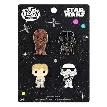 Star Wars POP! Enamel Pins 4-Set 4 cm Kitűző szett