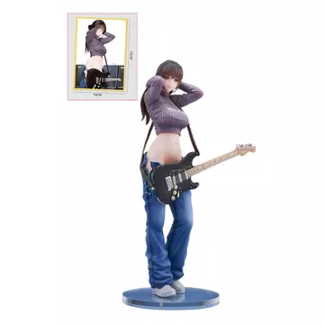 18+! Lovely Original Character PVC 1/7 Guitar Girl Illustrated by Hitomio16 Deluxe Ver. 25 cm Szobor