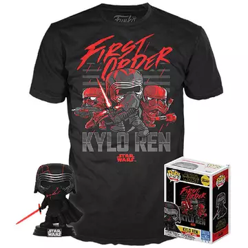 Star Wars Rise of Skywalker POP! & Tee Box Kylo Ren Póló és Figura