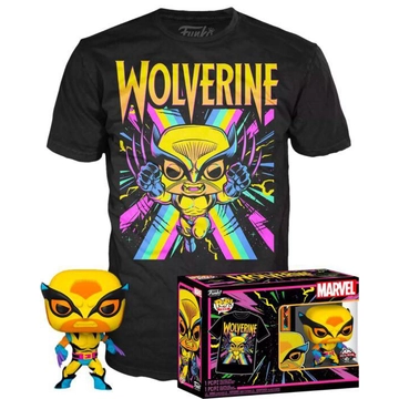 Marvel X-Men Funko POP! & Tee Box Wolverine (Blacklight) Póló és Figura