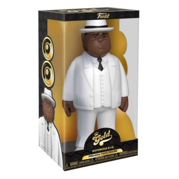 Notorious B.I.G. Gold Figura  Biggie Smalls White Suit 30 cm