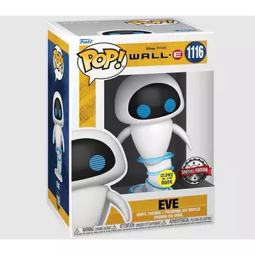 Wall-E Funko POP! Disney Figura Eve Flying (Világít a sötétben) 9 cm