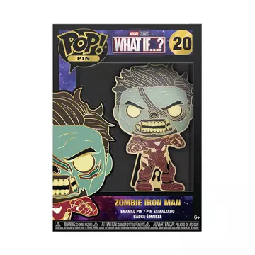 What If...? Funko POP! Enamel Pin Zombie Tony Stark 10 cm Fém kitűző