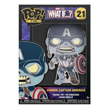 What If...? Funko POP! Enamel Pin Zombie Captain America 10 cm Fém kitűző