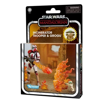 Star Wars: The Mandalorian Vintage Collection Akció Figura 2022 Incinerator Trooper & Grogu 10 cm