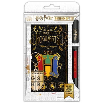 Harry Potter Ajándékcsomag Colourful Crest Case (Füzet + Toll + Kulcstartó)