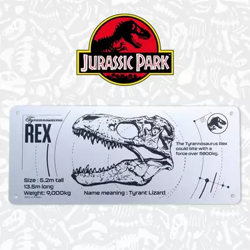 Jurassic Park Fém Tábla T-Rex Schematic