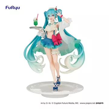 Hatsune Miku PVC Szobor -  Hatsune Miku SweetSweets Series Melon Soda Float 18 cm