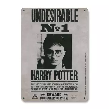 Harry Potter Fém Tábla Undesirable No. 1  Köröző Kép 15 x 21 cm