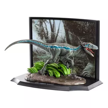 Jurassic Park Toyllectible Treasure Szobor Velociraptor Blue Raptor Recon 8 cm