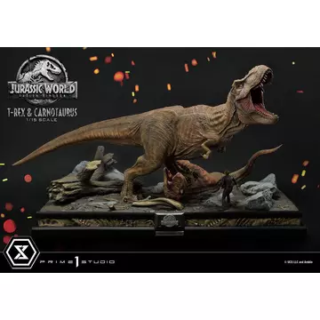 Jurassic World: Fallen Kingdom  Szobor  1/15 T-Rex & Carnotaurus 90 cm