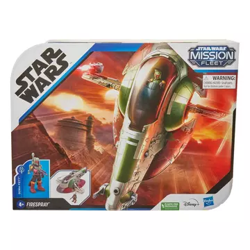 Star Wars Mission Fleet Akciófigura járművel Firespray with Boba Fett 6 cm