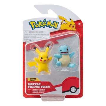 Pokémon Battle 2 DB-os Figura Csomag Squirtle #2, Pikachu #9