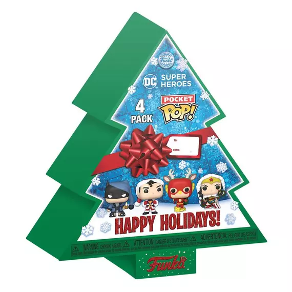 DC Comics Holiday 2022 Pocket Funko POP! 4 db-os Pack - Tree Holiday Box 4 cm