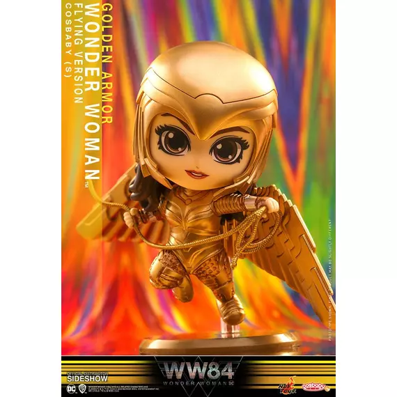 Wonder Woman 1984 Cosbaby (S) Mini Figura - Golden Armor Wonder Woman (Flying Version) 10 cm