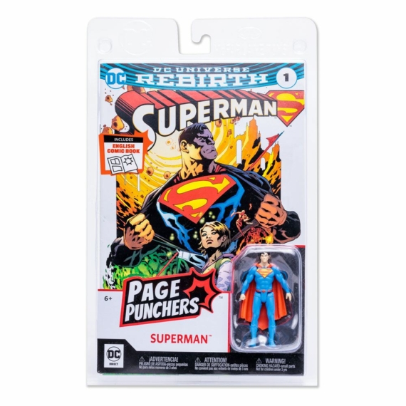 DC Page Punchers Figura Superman (Rebirth) 8 cm Képregény+Figura