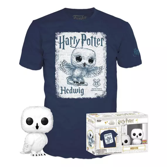 Harry Potter Funko POP! & Tee Box Hedwig Póló és Figura