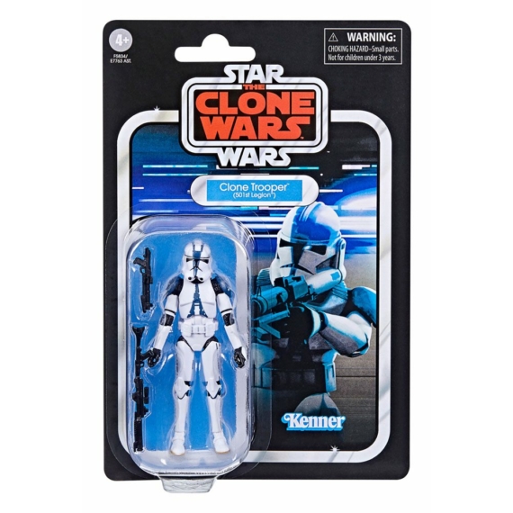 Star Wars: The Clone Wars Vintage Collection Akció Figura 2022 Clone Trooper (501st Legion) 10 cm