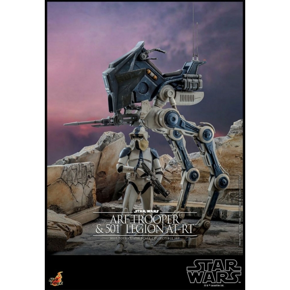 Star Wars The Clone Wars Akció Figura 1/6 ARF Trooper & 501st Legion AT-RT 30 cm Előrendelhető , várható megjelenés : 2023/12