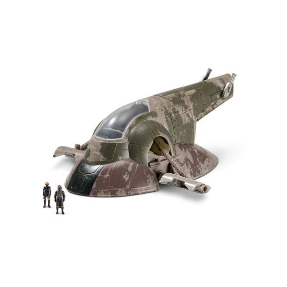Star Wars Micro Galaxy Squadron Vehicle with Akció Figuras Boba Fett`s Starship 20 cm