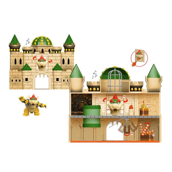 World of Nintendo Super Mario Deluxe Playset Bowser Castle