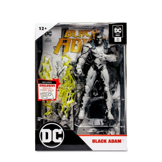 DC Direct Page Punchers Akció Figura Black Adam with Black Adam Comic (Line Art Variant)