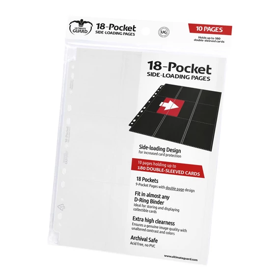 Ultimate Guard 18-Pocket Pages Side-Loading (10) - White