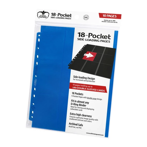 Ultimate Guard 18-Pocket Pages Side-Loading (10) - Blue