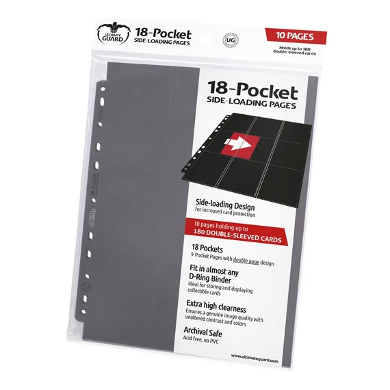 Ultimate Guard 18-Pocket Pages Side-Loading (10) - Grey