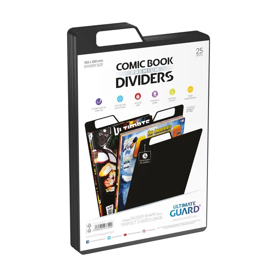 Ultimate Guard Comic Book Dividers (25) - Black