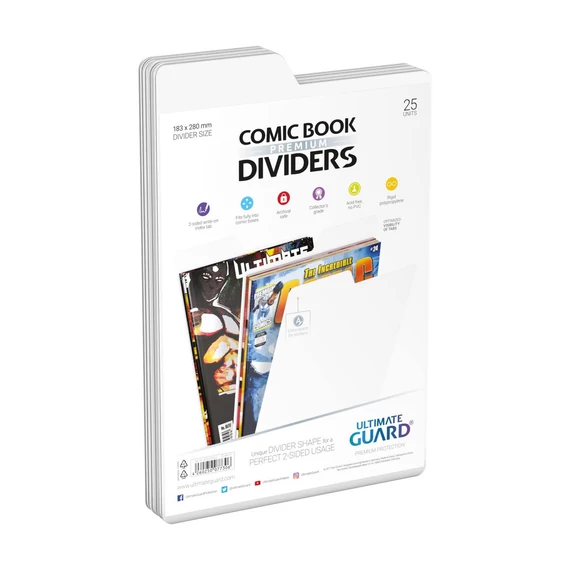 Ultimate Guard Comic Book Dividers (25) - White