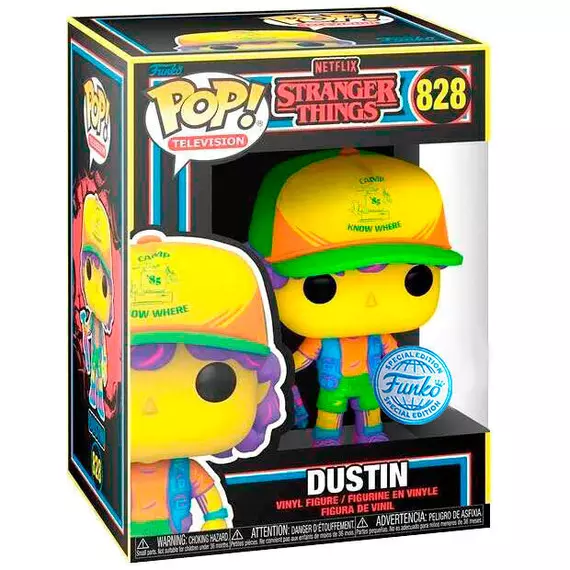 FIGURA POP Figura Stranger Things Dustin in Beef Black Light Exclusive