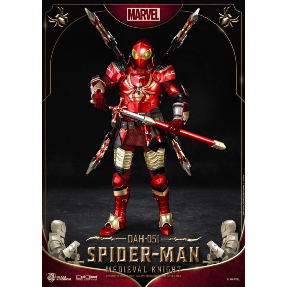 Marvel Dynamic 8ction Heroes Akció Figura 1/9 Medieval Knight Spider-Man 20 cm