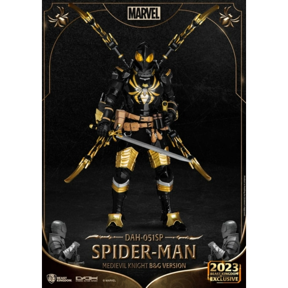 Marvel Dynamic 8ction Heroes Akció Figura 1/9 Medieval Knight Spider-Man B&G Version 21 cm