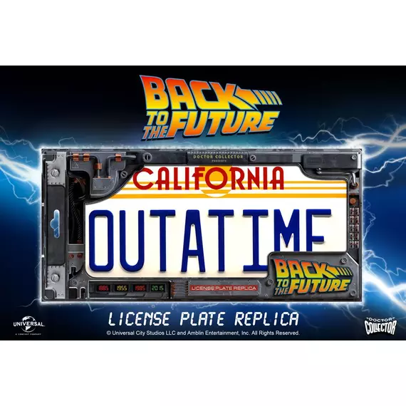 Back To The Future Replica 1/1 ´Outatime´ DeLorean Rendszám Fém
