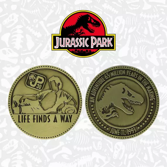 Jurassic Park Collectable Coin 30th Anniversary Limited Edition Gyűjthető Érme