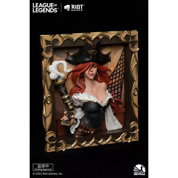Leauge of Legends Miss Fortune 3D Képkeret Asztal, Fali Dísz