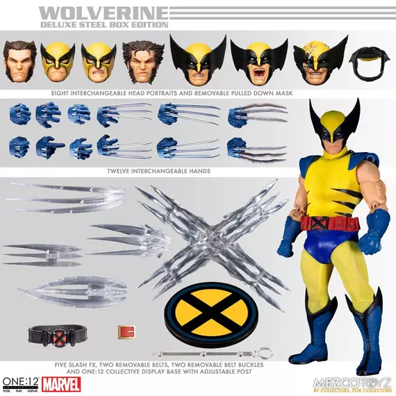 Marvel Universe Akció Figura 1/12 Wolverine Deluxe Steel Box Edition 16 cm