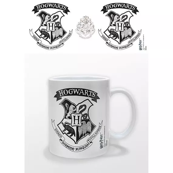 Harry Potter Bögre Hogwarts Crest Black