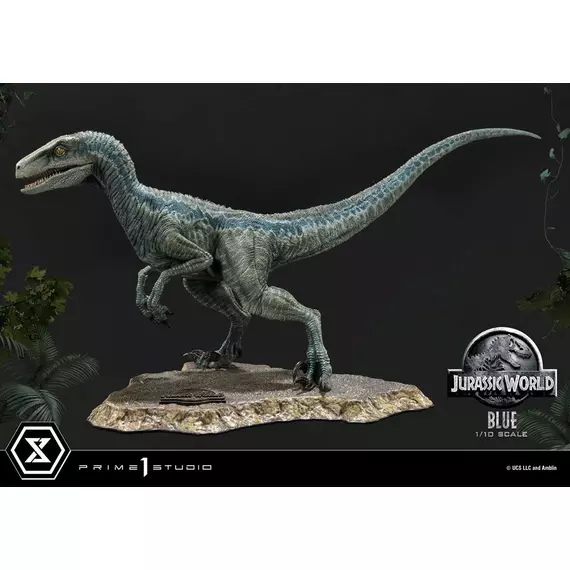 Jurassic World: Fallen Kingdom Prime Collectibles Szobor 1/10 Blue (Open Mouth Version) 17 cm