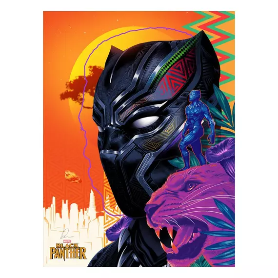 Marvel Art Print Black Panther: Long Live the King 46 x 61 cm - unframed Poszter