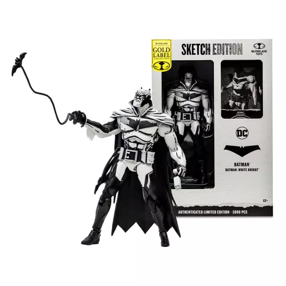 DC Multiverse Akció Figura Sketch Edition Batman (Batman: White Knight) (Gold Label) 18 cm