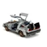 Kép 12/15 - Back to the Future III Hollywood Rides Diecast Model 1/24 DeLorean Time Machine Railroad Wheels