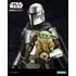 Kép 5/5 - Star Wars The Mandalorian ARTFX Szobor 1/10 Mandalorian & Grogu with Beskar Staff 18 cm